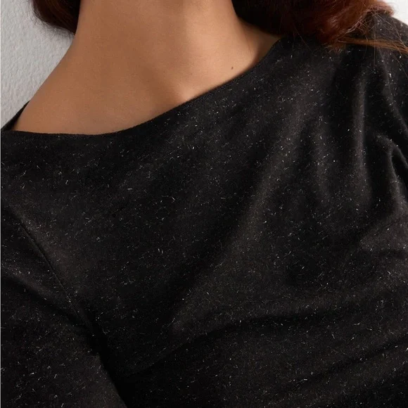 ❌ SOLD ❌ Intimissimi Crewneck Top in Modal Light with Cashmere Lamé - Picture 3 of 7